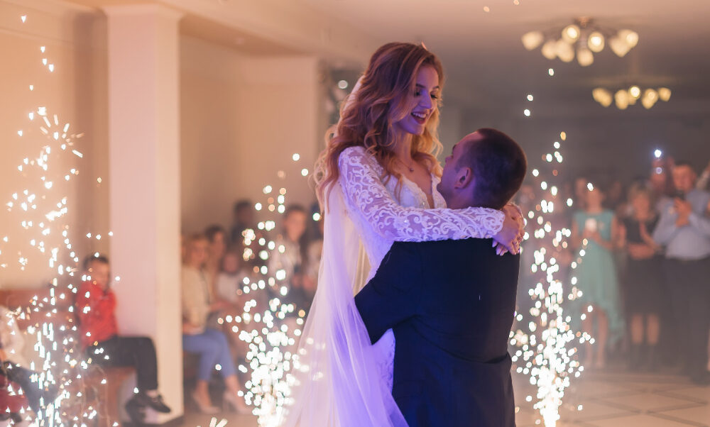 sparklers for wedding dance